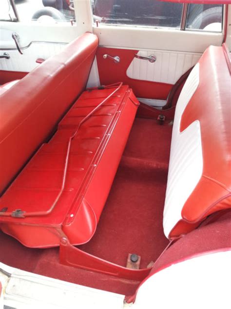 1963 Ford Falcon Station Wagon 6 cyl Auto White & Red interior FUN ...