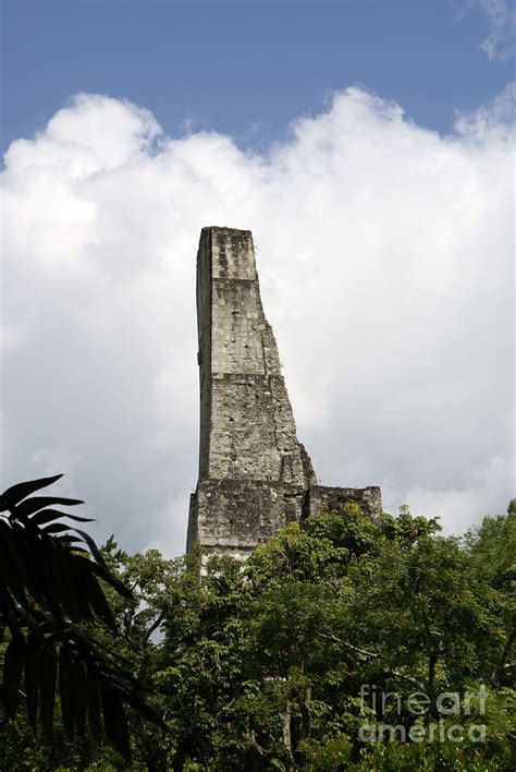 TEMPLE IV ROOFCOMB Tikal Guatemala Photograph by John Mitchell | Fine ...