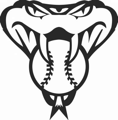 MLB arizona diamondbacks logo - For Laser Cut DXF CDR SVG Files - free download - DXF vectors