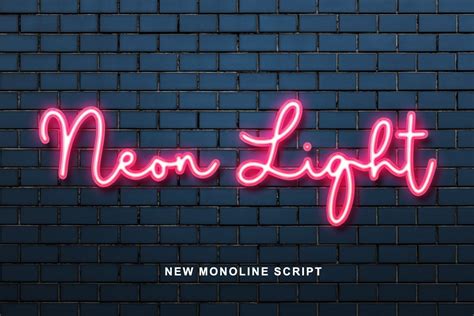 Download Font – Neon Light – Handwritten style – Hellow Graphic