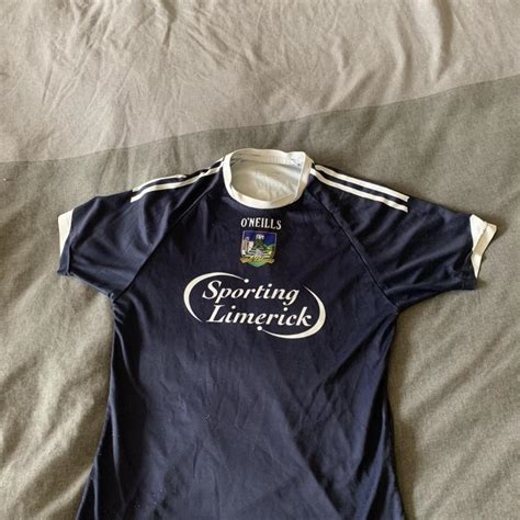 Limerick GAA training jersey. Navy, player fit.... - Depop