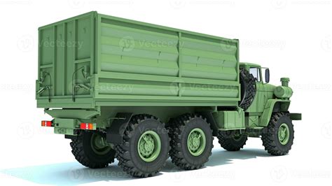 Military Truck Off Road 6x6 3D rendering on white background 36397573 ...