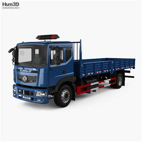 DongFeng KR Flatbed Truck 2021 3D model - Download Truck on 3DModels.org