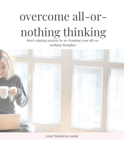 FREE All-or-Nothing Thinking Worksheet by Shikah Anuar | How to calm anxiety, All or nothing ...