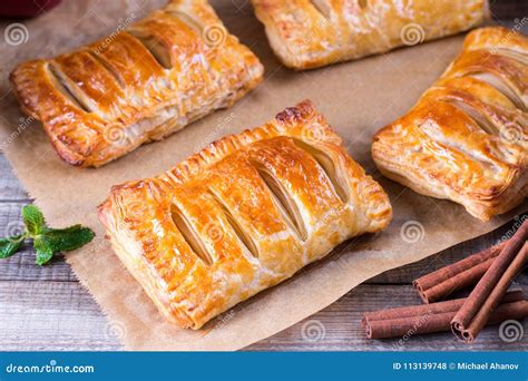 Puff Pastry Apple Pastry Turnovers for Dessert Stock Photo - Image of plate, gourmet: 113139748