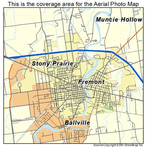 Aerial Photography Map of Fremont, OH Ohio