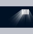 Prison cell with barred windows jail interior Vector Image