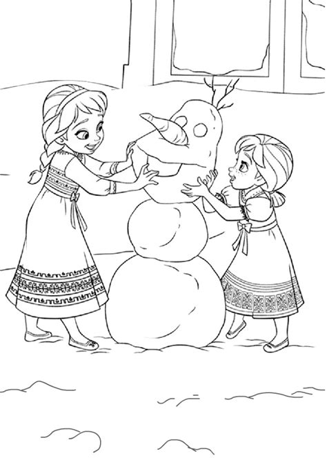 Frozen Baby Sisters Elsa and Anna Coloring Pages - Print Color Craft