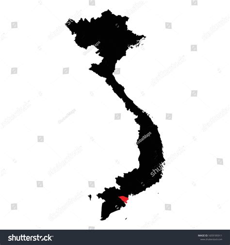 Ben Tre Province Highlighted On Vietnam Stock Vector (Royalty Free ...