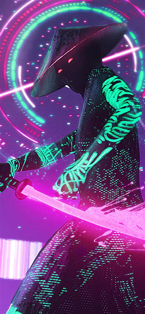 1242x2688 Neon Samurai Cyberpunk Iphone XS MAX Wallpaper, HD Artist 4K Wallpapers, Images ...