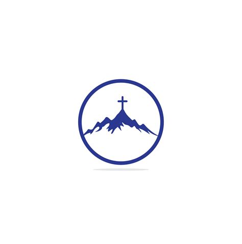 church logo designs with mountain, minimalist logo. People church vector logo design template ...