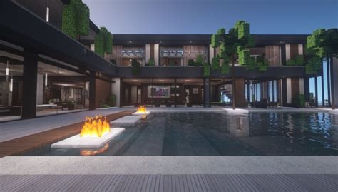 Modern Beachside Mega Mansion Minecraft Map