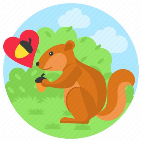 Squirrel, love, nuts, eat, heart, landscape icon - Download on Iconfinder