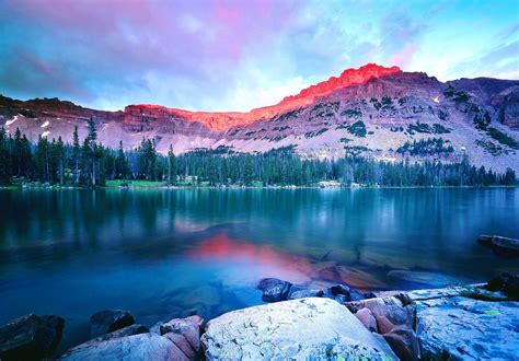 Lake Mountains Sunset Hd Wallpaper Nature And Landsca - vrogue.co