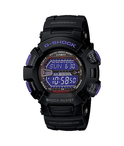 G-Shock G9000BP-1 Mudman Black & Purple Watch | Zumiez