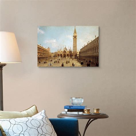 View of the Piazza San Marco in Venice - by Canaletto Wall Art, Canvas ...