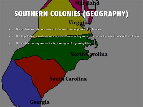 Southern Colonies Geography And Climate