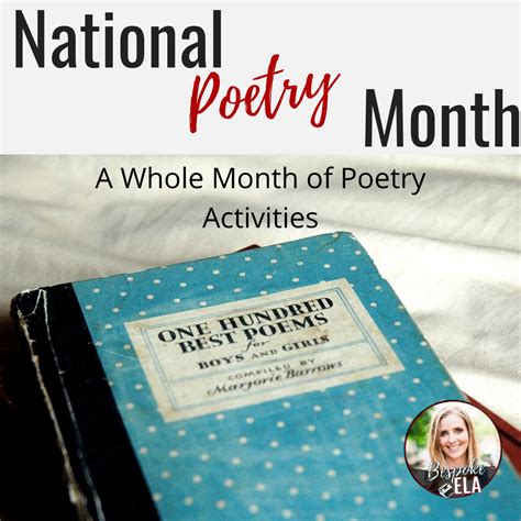 National Poetry Month: A WHOLE MONTH of Poetry Activities for Secondary ELA — Bespoke ELA: Essay ...