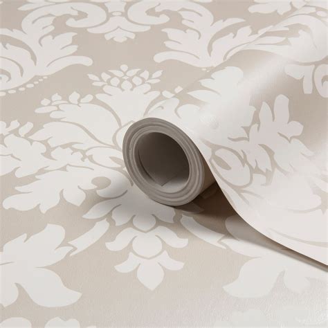 Arthouse Opera Byron Beige Damask Wallpaper | Clearance | DIY at B&Q