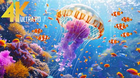 The Ocean 4K - Sea Animals for Relaxation, Beautiful Coral Reef Fish in Aquarium (4K Video Ultra ...