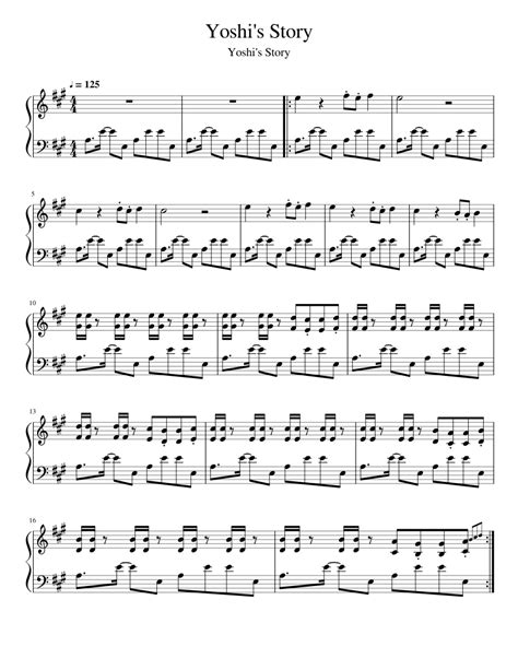 Yoshi's Story - Yoshi's Story Sheet music for Piano (Solo) | Musescore.com