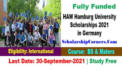 HAW Hamburg University International Scholarships 2021 in Germany