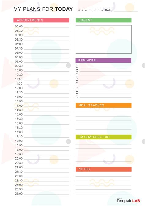 Daily Planner Template Printable Free - Printable Templates