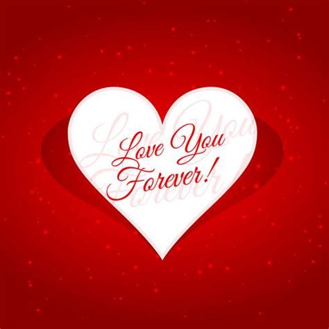 love you forever message in heart vector design illustration - Download ...
