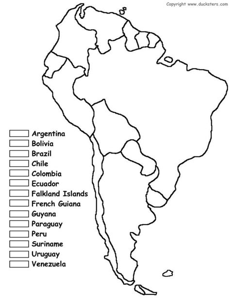 Latin America Map Quiz Printable - Printable Maps