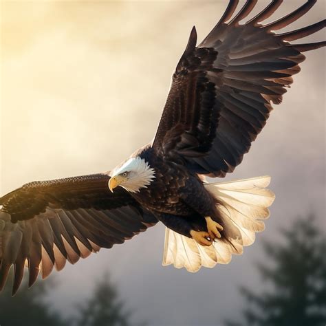 Premium AI Image | A majestic eagle flying in the sky