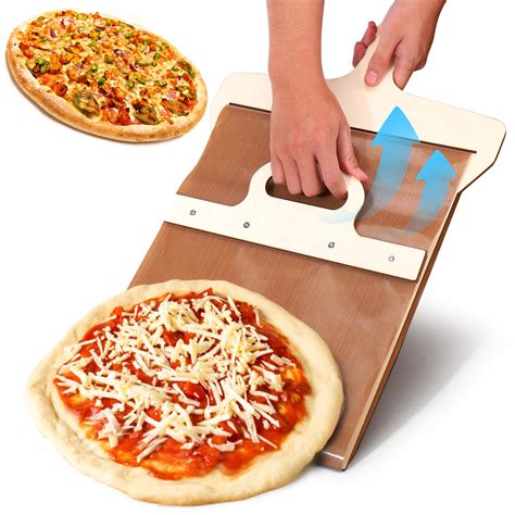 Palksky Sliding Pizza Peel, Non Stick Pizza Shovel, Wood Pizza Spatula, Super Magic Pizza Peel ...