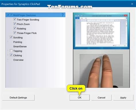 How to Enable or Disable Touchpad MultiFinger Gestures in Windows 10 ...