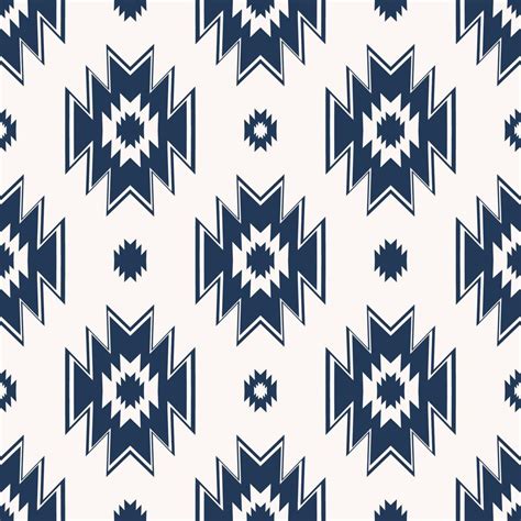 Ethnic tribal modern geometric shape blue color simple pattern design ...