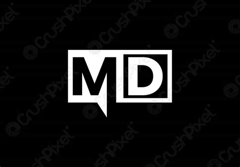 Initial Monogram Letter M D Logo Design Vector Template M - stock ...