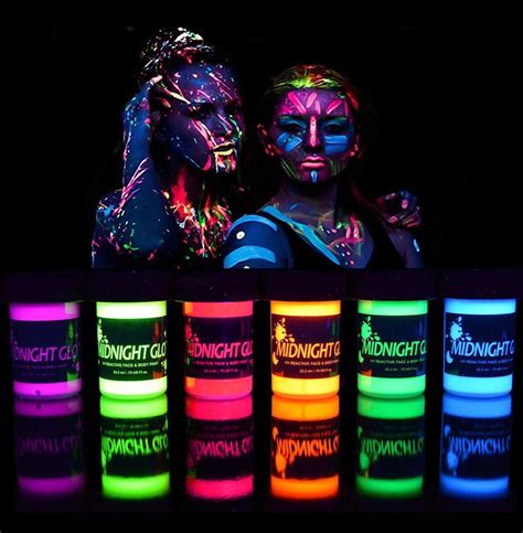 Midnight Glo Black Light Reactive Body Paint - Glow In The Dark Store