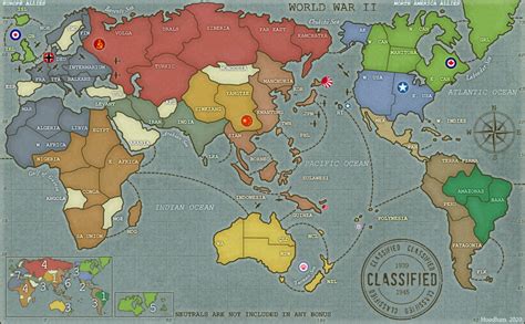 Ww2 Allies And Axis World Map