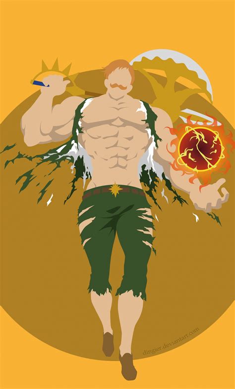 Download 1280x2120 wallpaper minimal, escanor, the seven deadly sins, artwork, anime boy, iphone ...