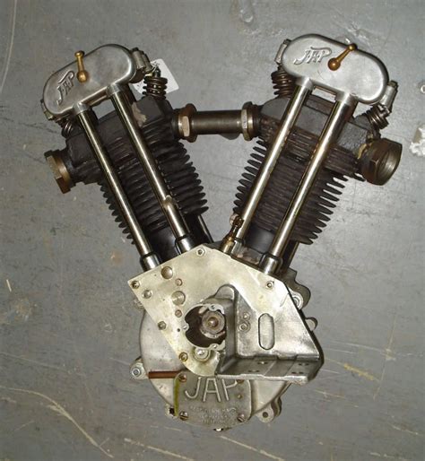 A JAP overhead-valve 680cc V-twin motorcycle engine dating from 1933/34, Vintage Motorcycles ...