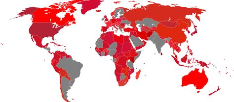 The Shade of Red Each Country Has On Its Flag - Brilliant Maps