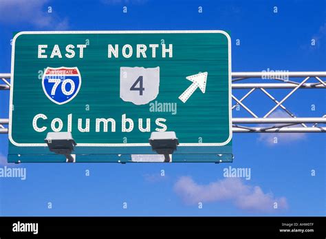 Road sign for Columbus Ohio Stock Photo - Alamy