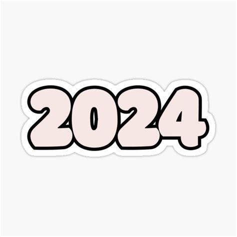 "2024 Year Aesthetic" Sticker for Sale by sarati | Redbubble