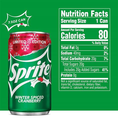 Sprite Winter Spiced Cranberry, 7.5 Fl Oz Cans, 6 Pack – Louisiana Pantry