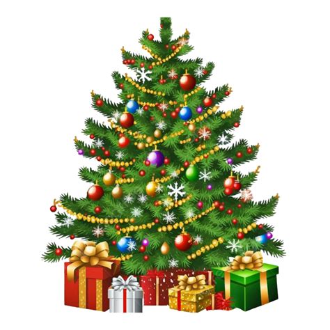 Beautiful Christmas Tree With Presents, Christmas Tree, Merry Christmas ...