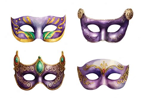 Premium Vector | Mardi Gras Carnival venetian mask clipart isolated ...