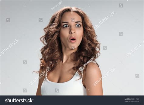 Portrait Young Woman Shocked Facial Expression Stock Photo 396111523 | Shutterstock