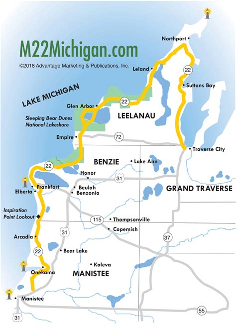 Visit Benzie County Michigan - M-22 Scenic Lake Michigan Drive in ...