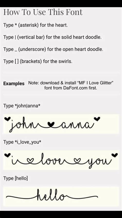 How to do font with hearts in it | Cricut fonts, I love glitter font ...