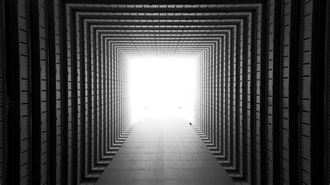 wallpaper corridor, symmetry, geometry, architecture, light ...