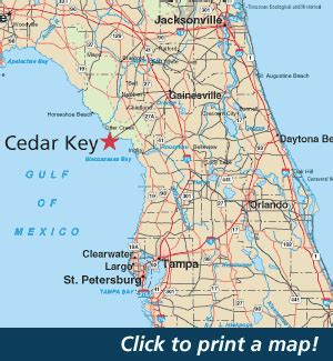 Map Of Florida Cedar Key - Viole Jesselyn