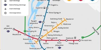 Budapest tram 2 route map - Tram 2 budapest map (Hungary)